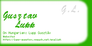 gusztav lupp business card
